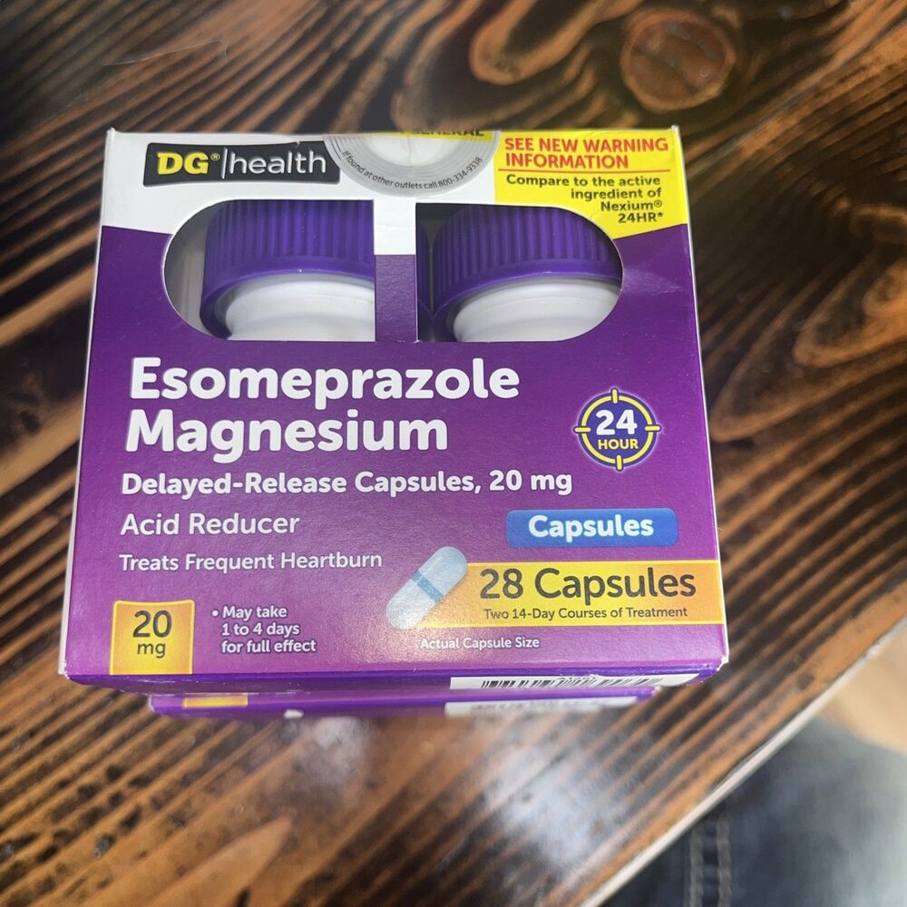 3 Boxes of  DGHealth Esomeprazole Magnesium , 20 Mg Capsules, Exp 6/2026,